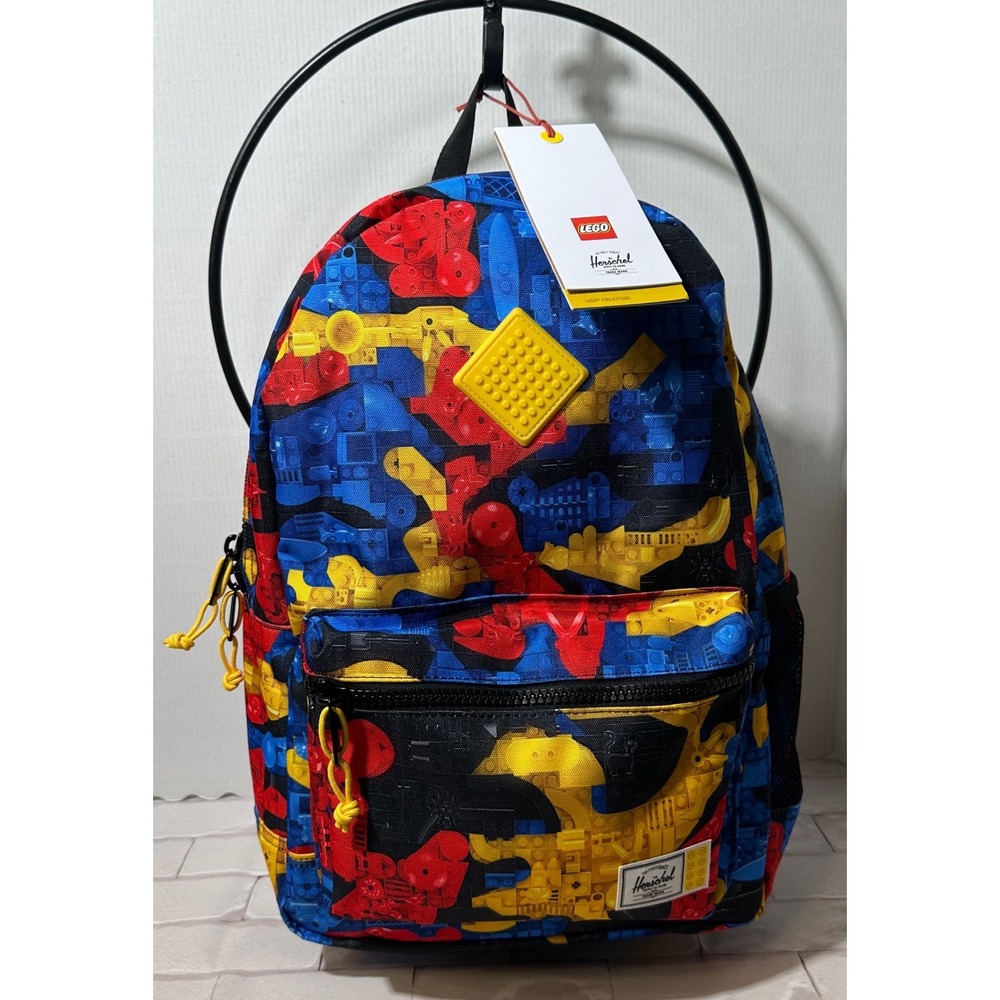 Herschel Supply Co LEGO Collection Backpack Blue Red Yellow Brick Print‎